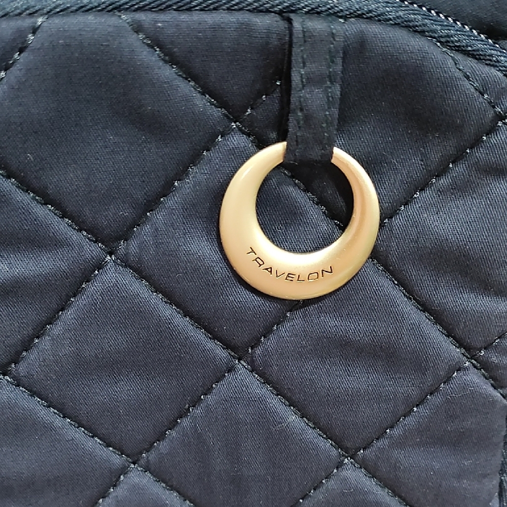 Travelon Navy Quilted Crossbody Bag - Picture 9 of 16